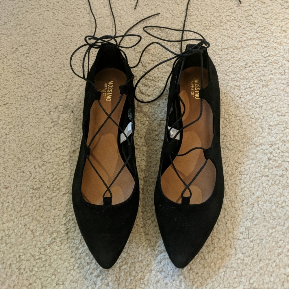 Lace up flats (never worn)